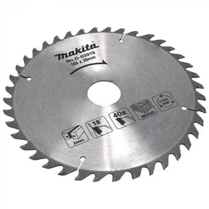 Lame de scie circulaire BOIS ˜185mm 40dents MAKIT