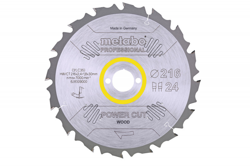 Lame de scie circulaire BOIS POWERCUT ˜216mm 24de