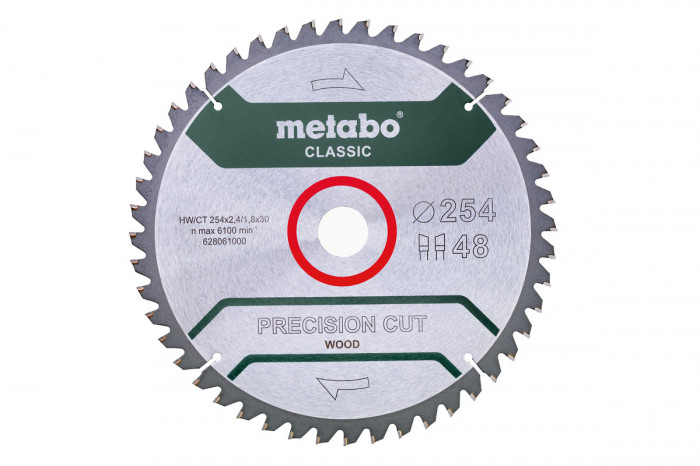 Lame de scie circulaire BOIS ˜254mm 48dents METAB