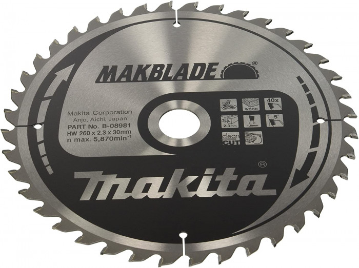 Lame de scie circulaire ALU ˜260mm 40dents MAKITA