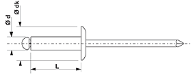 Rivet aveugle standard alx large 4.8 x 27 mm