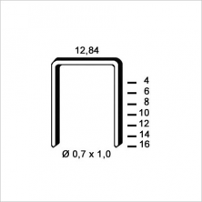 Agrafes A-06 INOX A2 12,84x6mm ALSAFIX