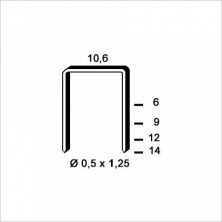 Agrafes PF-14 galvanisées 10,6x14mm ALSAFIX