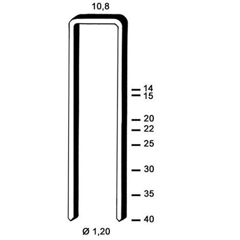 Agrafes GB-40 INOX 10,8x40mm ALSAFIX