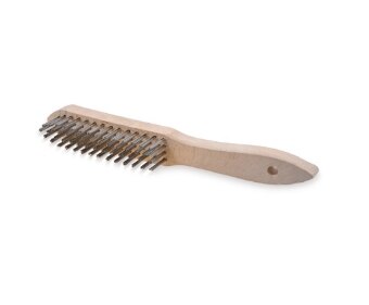 Brosse 4 rangs inox à manche 