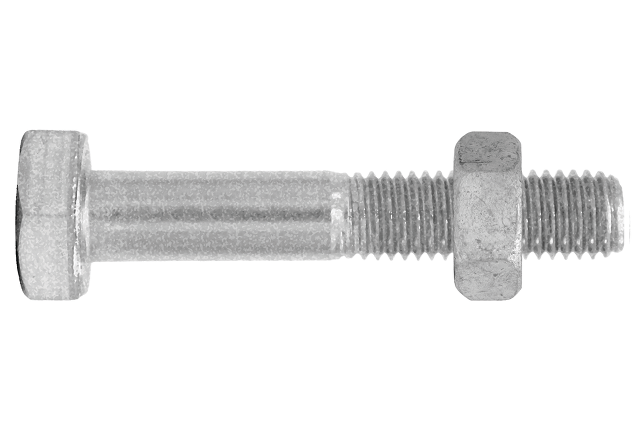 Boulon FP qual 8/8 galvanise à chaud 12x060