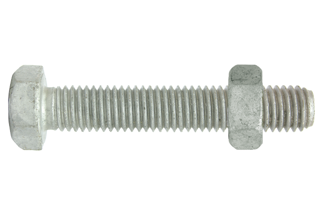 Boulon qualité 8/8 galvanise à chaud 10x040