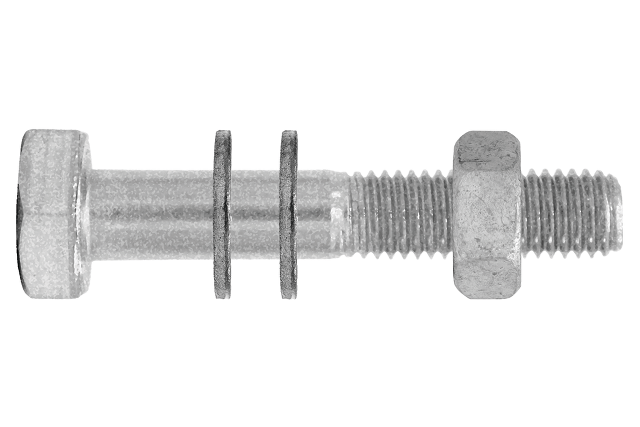 Boulon Galvanisé à chaud HR 10.9+2rd 16x060