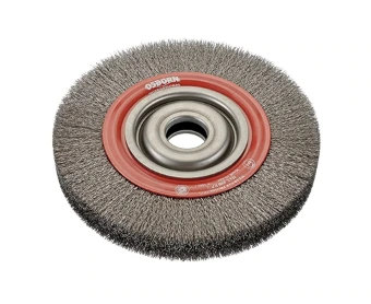 Brosse de touret 2 rangs INOX diam 150 alésage 38