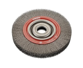 Brosse de touret 2 rangs INOX diam 200 alésage 20