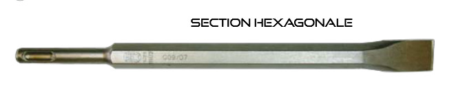 Burin standard hexagonal SDS Plus largeur 14mm lo