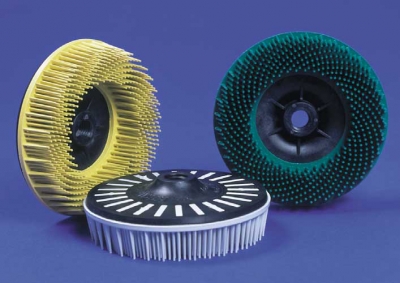 Brosse abrasive diam 115mm G80 JAUNE-M14