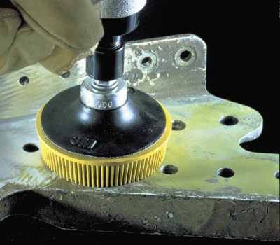 Brosse abrasive diam 115mm G80 JAUNE-M14