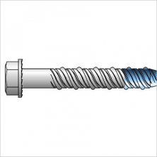 Vis béton acier zingué tête hexagonale 12-5x075