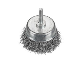 Brosse coupe 75mm inox sur tige 6 mm