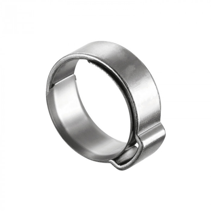 Collier 1 Oreille+bague tuyau 13/15,3mm ACIER