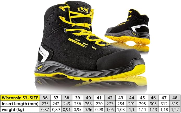 Chaussures HAUTES electricien ESD S3 WISCONSIN T42