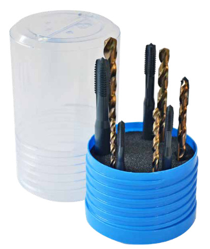 Coffret 5 Tarauds GUN INOX M4-M10 + 5 forets CO5%