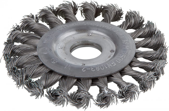 Brosse torsadee INOX Diam125-ales.22,2