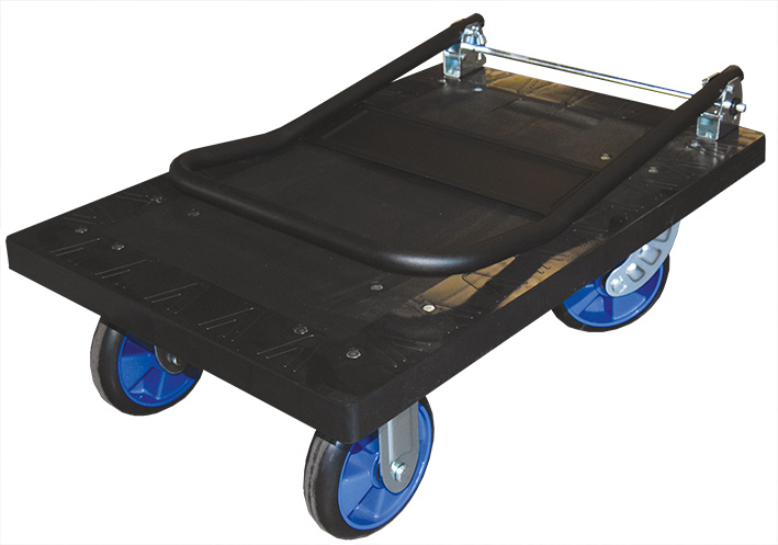Chariot plastique avec dossier rabattable 300 kg