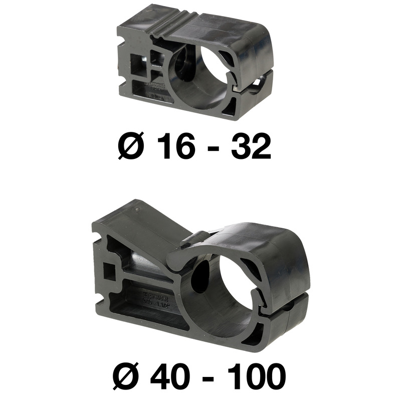 Collier de support point fixe M8 tuyau 16/20-3/8-C