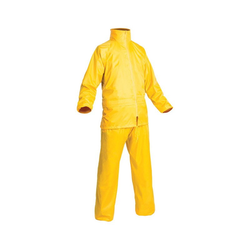Combinaison veste/pantalon de pluie jaune L