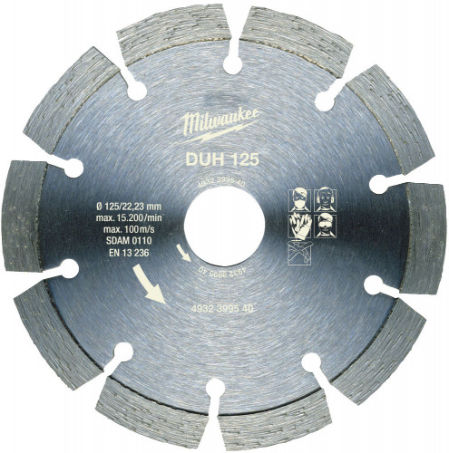 Disque diamant DUH MILWAUKEE 125x22,2