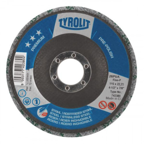 Disque TYT PREPOLISH 125x22,2 Grain Fin (pré poli