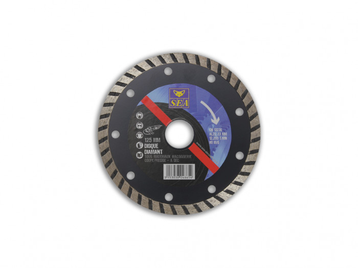 Disque diamants jante crénelée ˜125 SEA