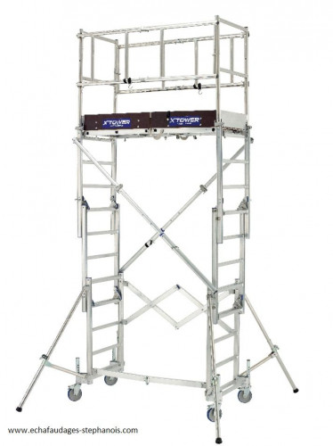 Echafaudage XTOWER en aluminium hauteur de travail
