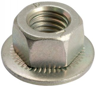 Ecrou H + rondelle tournante diam 06 acier zingue