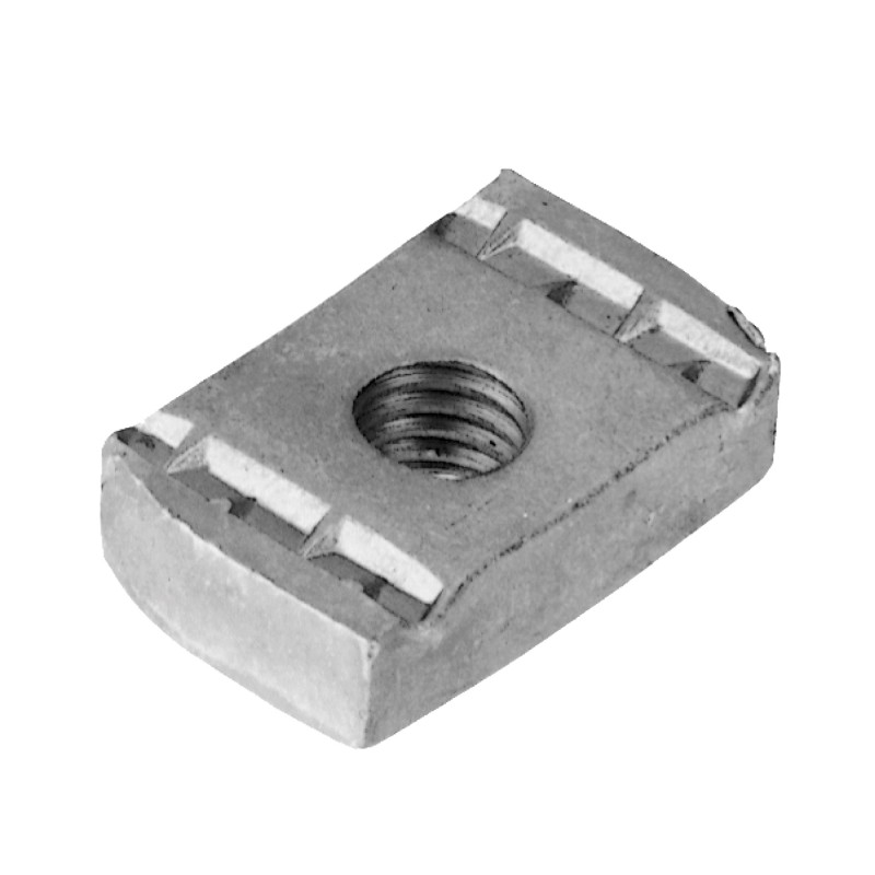 Ecrou guide pour rail perforé M10