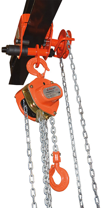 Chariot porte palan manuel 1000 kg