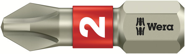Embout INOX HX1/4 PHILLIPS-2 L25 (pour Vis Inox)