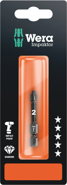 Blister embout diamanté+IMPAKTOR HX1/4   POZI-2 L