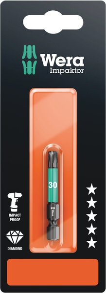 Blister 1 embout diamanté+IMPAKTOR HX1/4 TORX 30