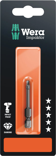 Blister 1 embout diamanté+IMPAKTOR HX1/4 SQ2 ca
