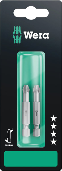 Blister 2 embouts TORSION HX1/4  POZI-3 L50 (855/4
