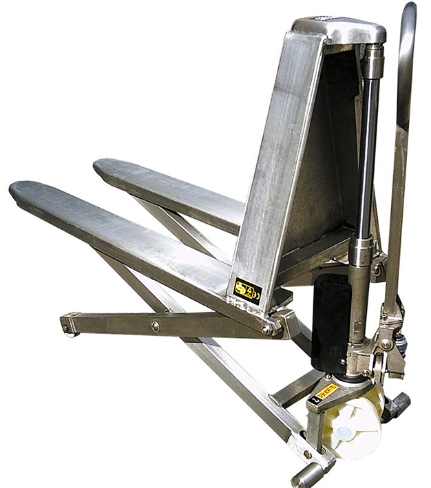 Transpalette manuel haute levée inox 316 1000 kg l