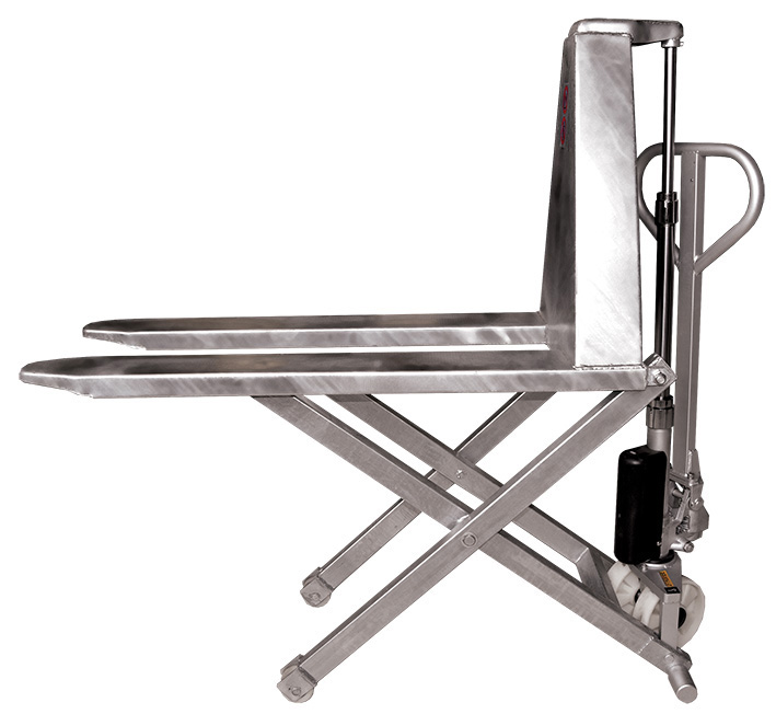 Transpalette manuel haute levée inox 316 1000 kg l