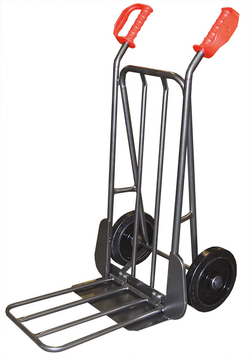 Diable acier bavettes fixe et repliable 300 kg rou