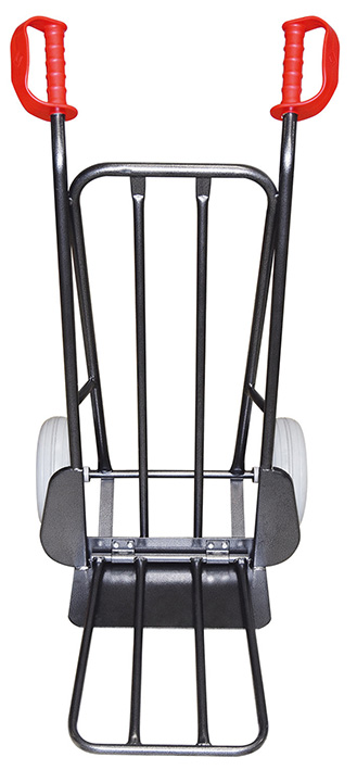 Diable acier bavettes fixe et repliable 300 kg rou
