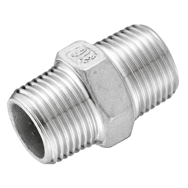 Mamelon double conique M1/2G-M1/2G Inox