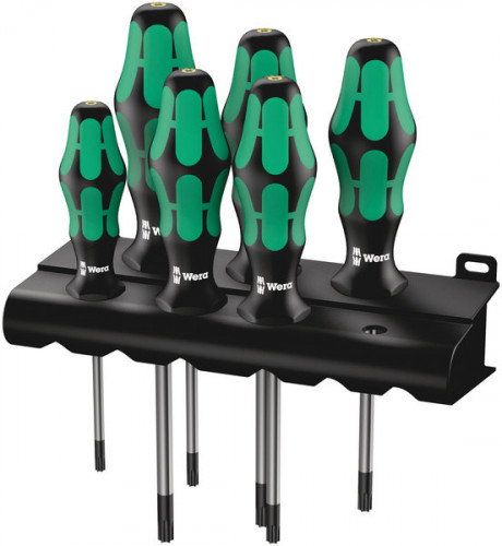 Ens de 6 tournevis Kraftform  TORX HF avec fonctio