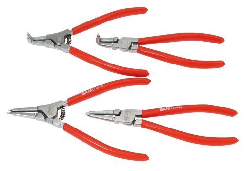 Jeu de 4 pinces circlips chromées SAM