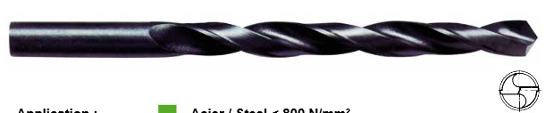 Foret HSS M6.3x148 mm noir