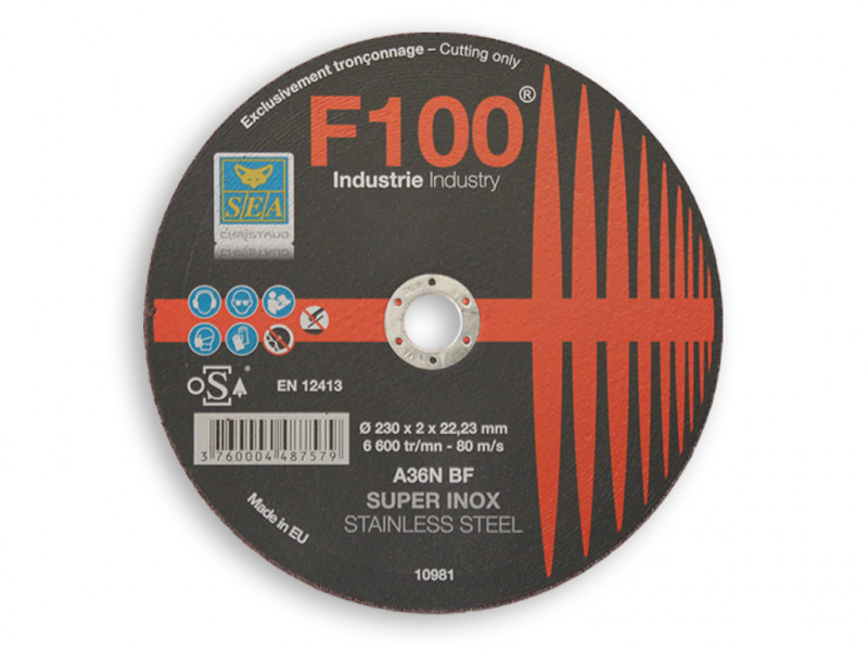 Disque à tronçonner/ébarder plat Inox ˜230mm F