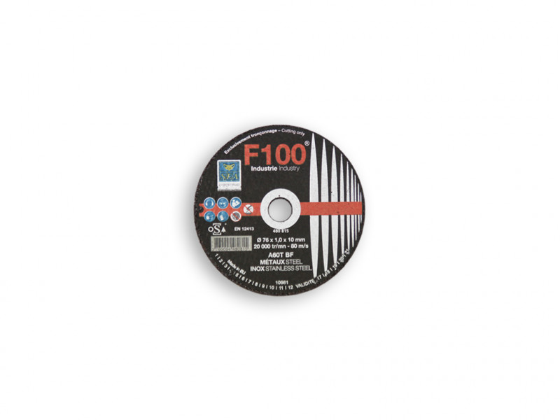 Disque a tronc - ebarber plat Inox ˜76mm F100 