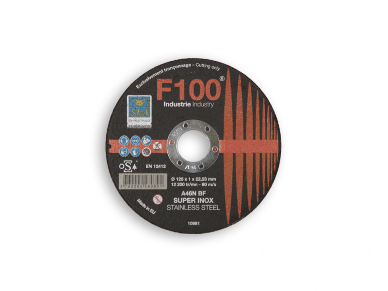Disque à tronçonner/ébarder plat Inox ˜125mm F