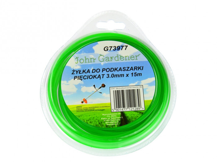 Fil de Débrousailleuse Nylon Vert 3 mm x 15 m (Pe